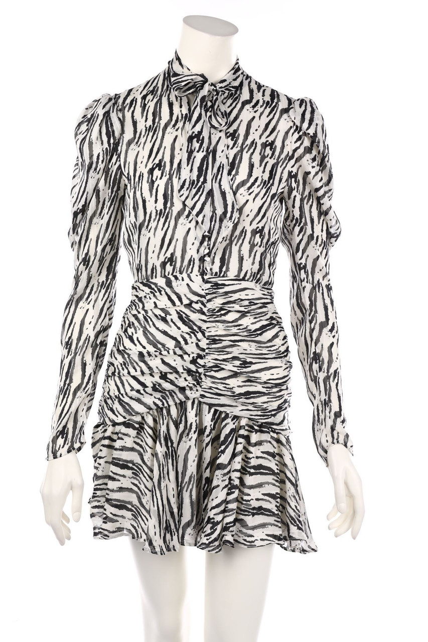 Bardot - Chiffon-Party Dress with Animal Print - D 34