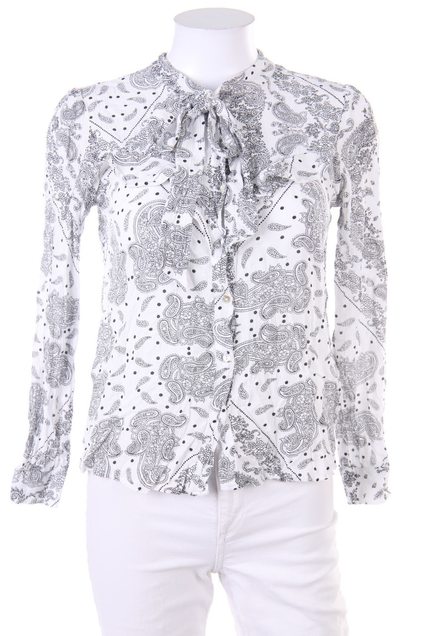 Stradivarius - Pussy Bow Blouse with Paisley Print - S