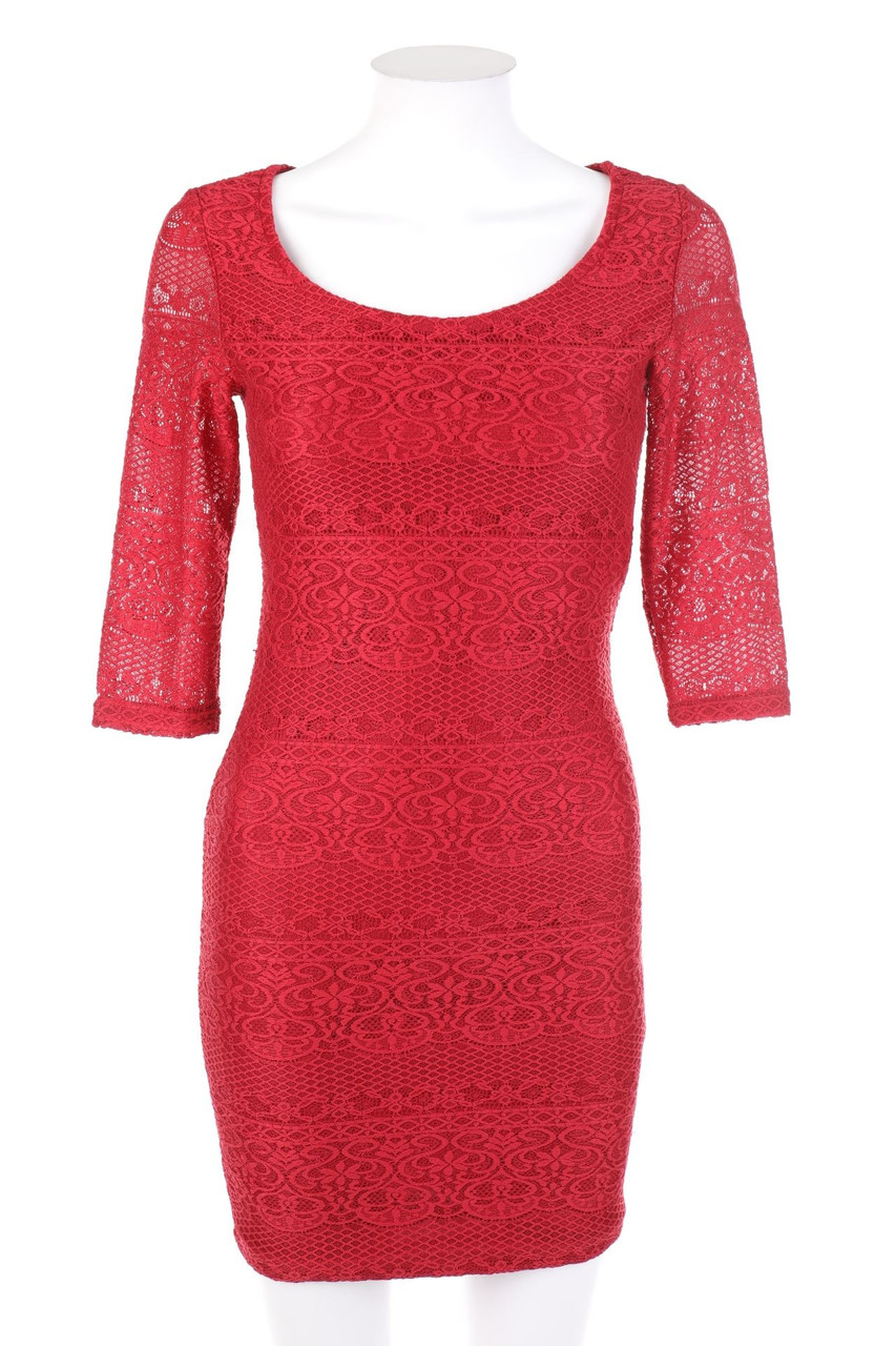 AMISU - Kleid aus Spitze mit Stretch - D 34