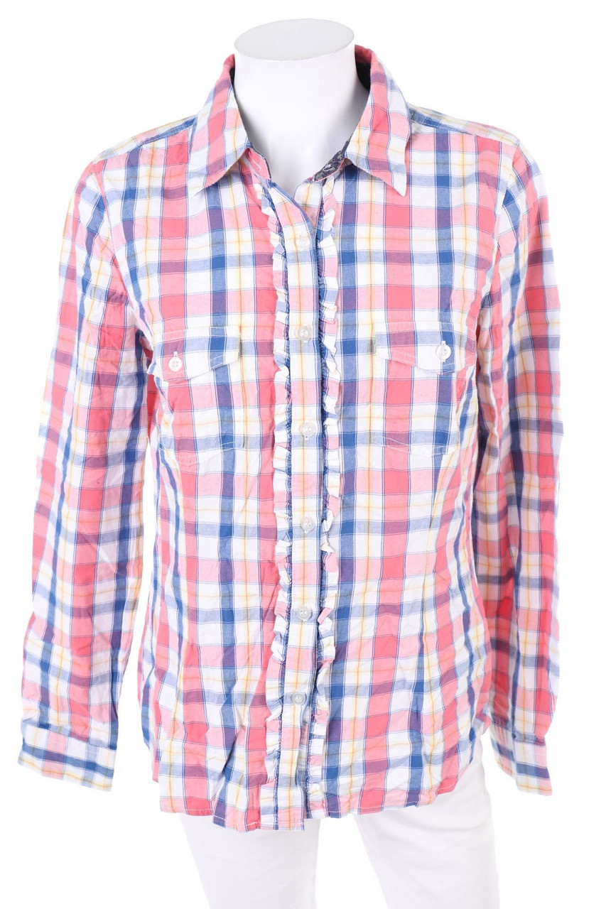 TIPSTER - Checked Shirt Blouse with Frills - D 40
