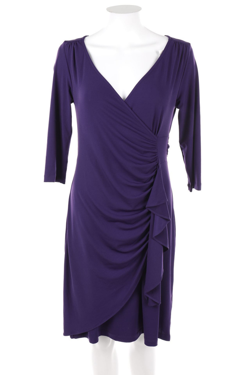 No Label - Cocktail Dress, Jersey with Wrap-Effect with Ruffles - S