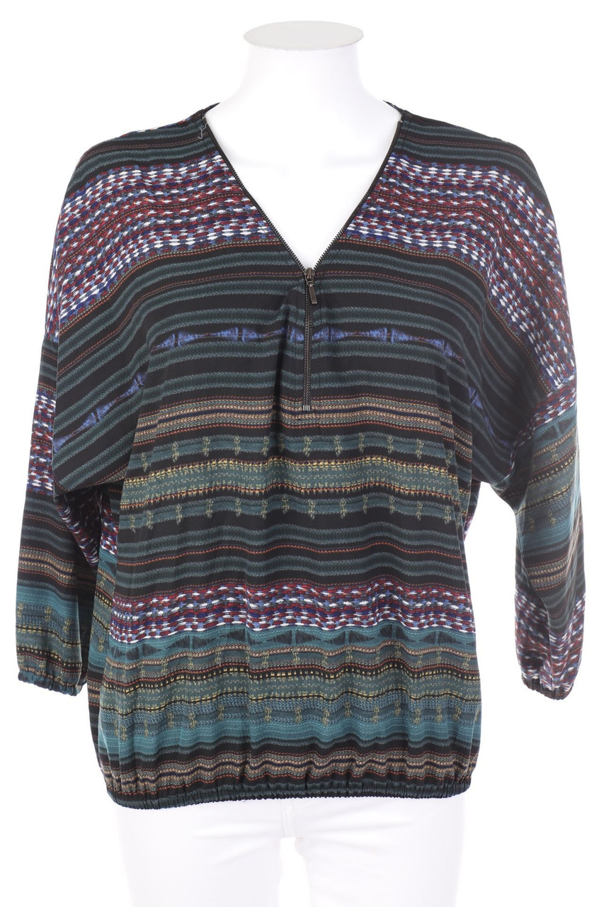 cache cache - Streifen-Bluse mit Gummizug mit überschnittener Schulter - D 38