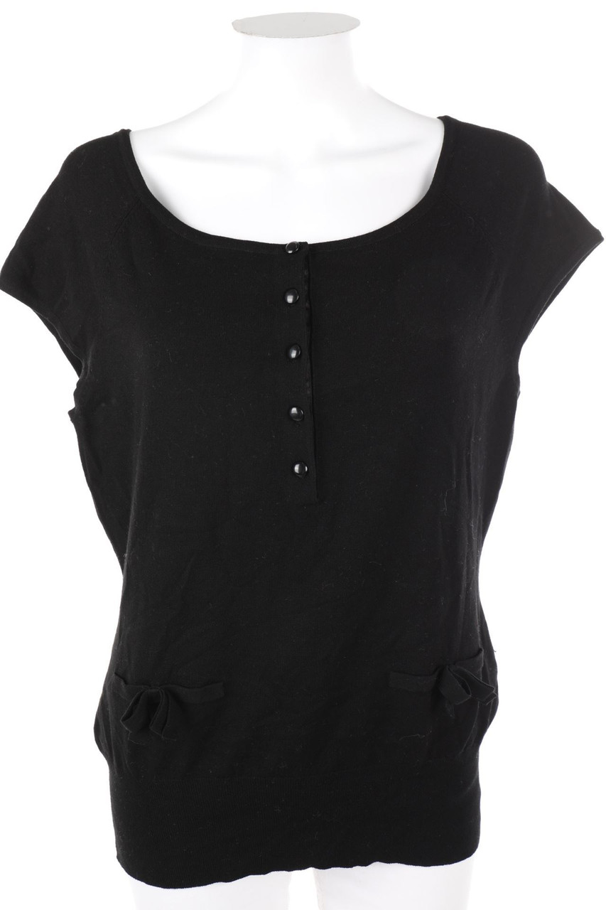 H&M - Kurzarm-Strick-Pullover mit überschnittener Schulter - S