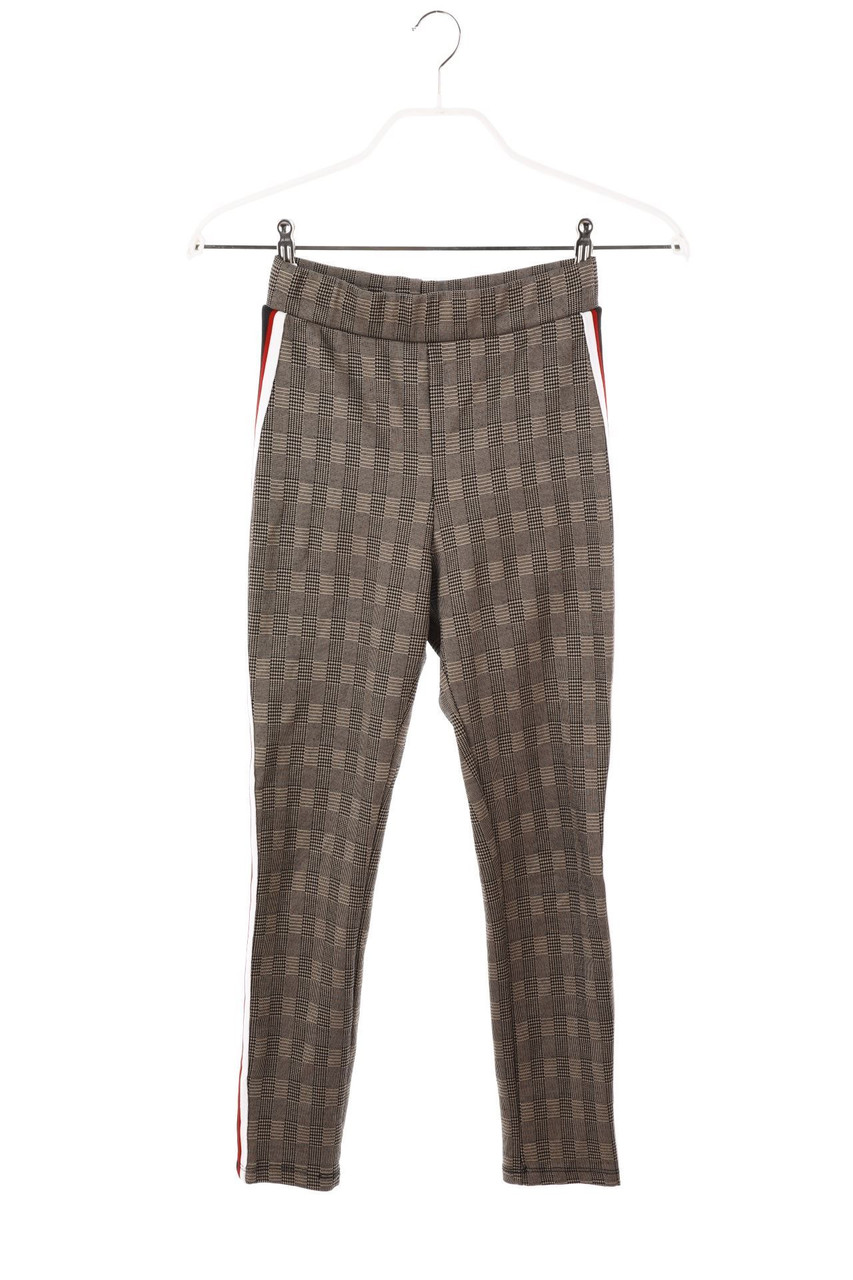 ZARA - Karo-Jogger-Hose mit Galonstreifen - D 34-36