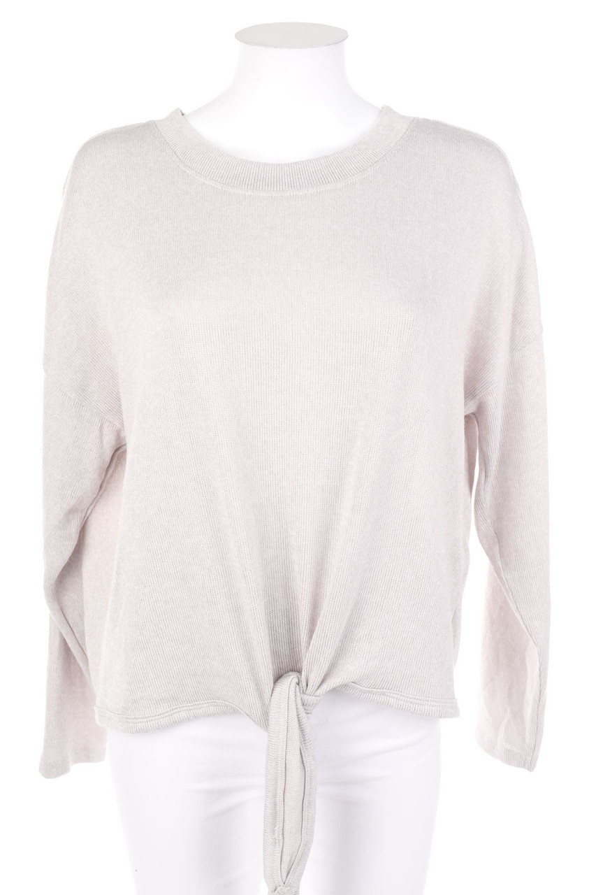 Noisy May - Strick-Pullover mit überschnittener Schulter zum Knoten - L