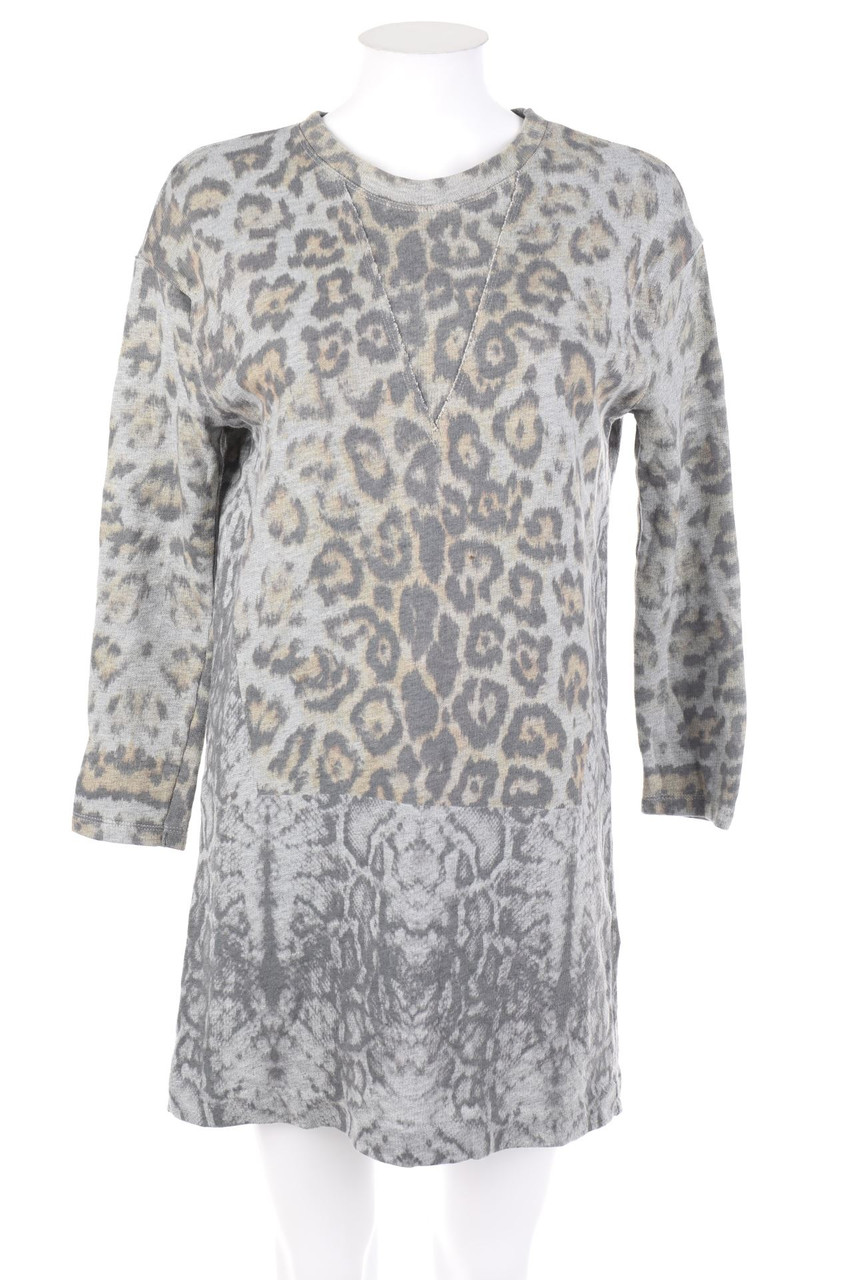 ZARA - Sweat-dress with Leo Print - M