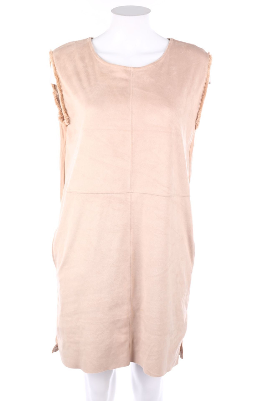 ESPRIT de corp - Faux Leather-Minikleid mit Fransen - M