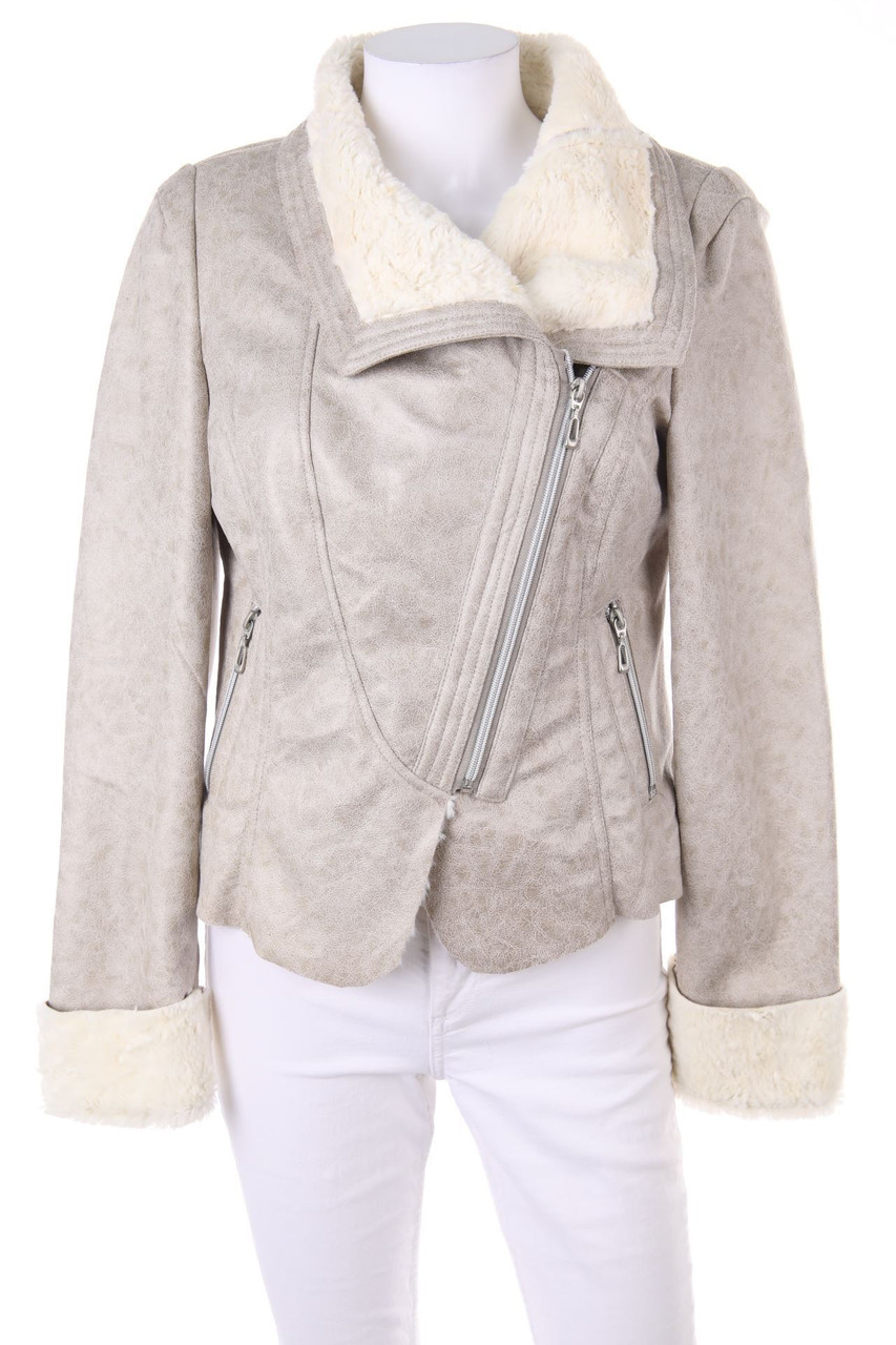 KAPALUA - Faux Shearling-Jacke mit aufgesetzten Taschen - D 36