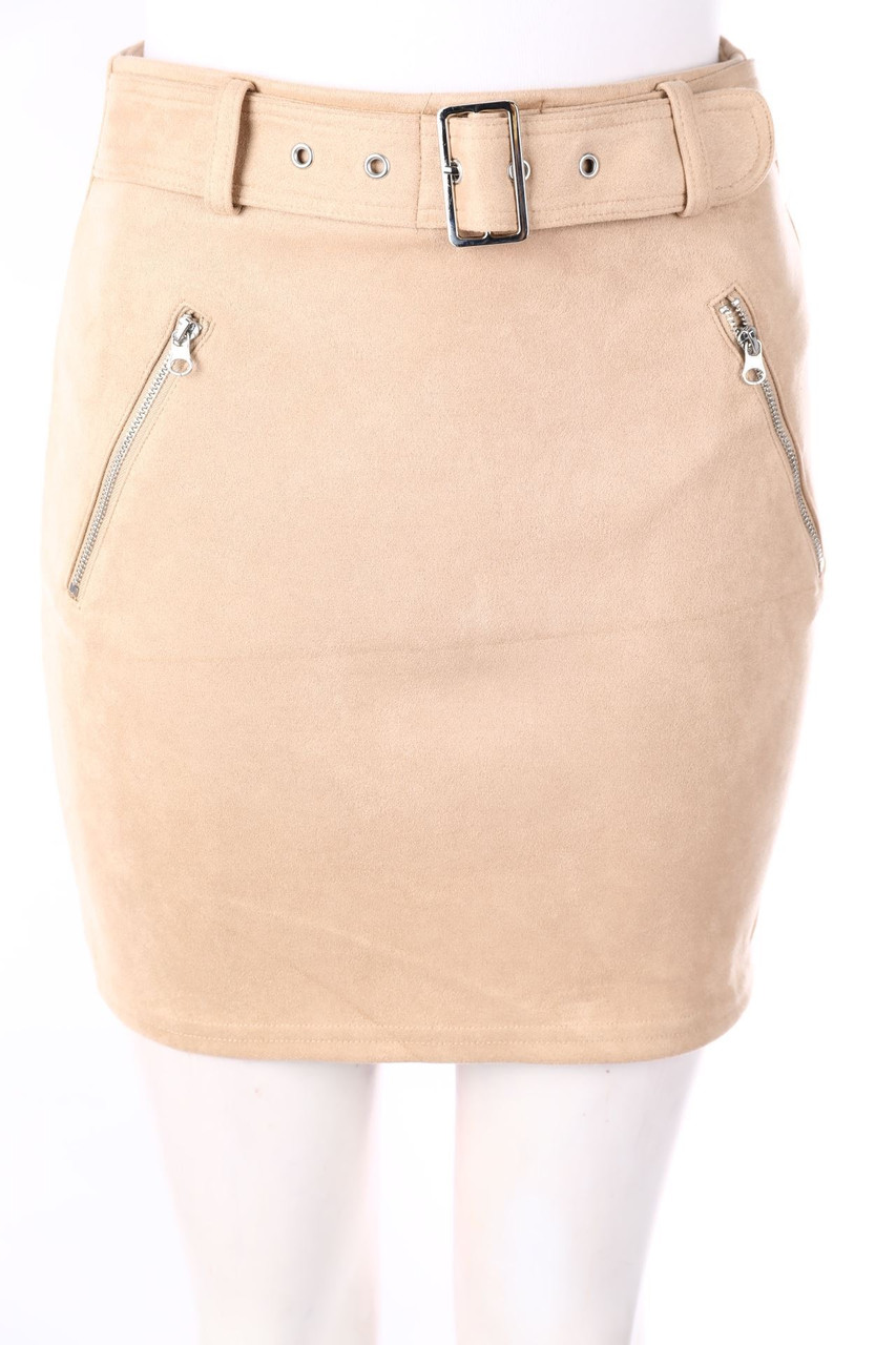 TALLY WEiJL - Faux Leather Skirt with Zipper - S