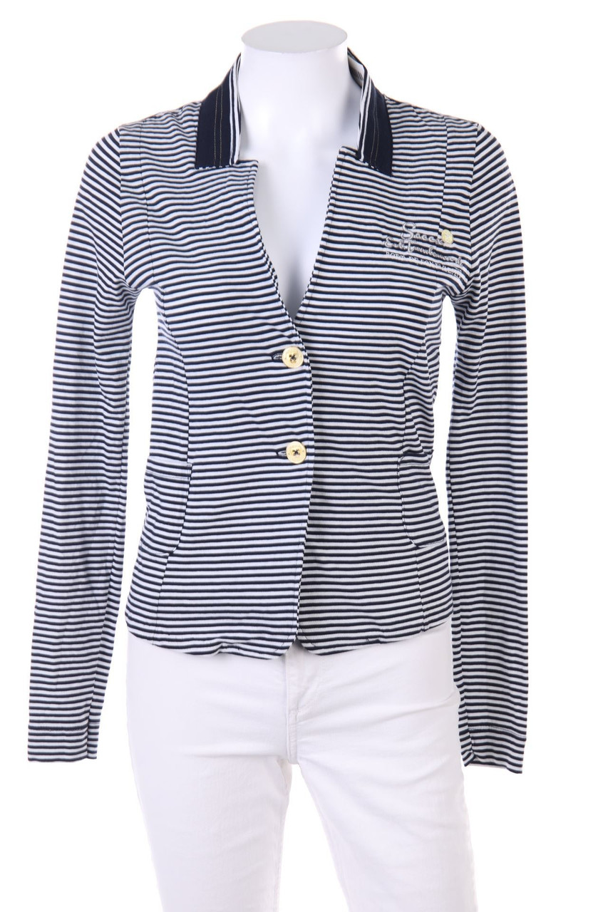 SOCCX - Nautical-Cardigan mit Logo-Stickerei - S