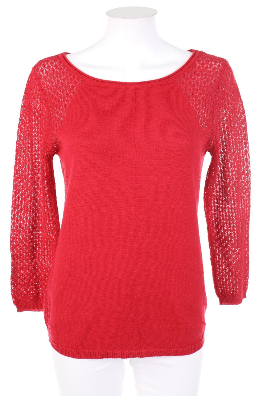 YES OR NO - Strick-Pullover mit Spitzen-Einsatz - M