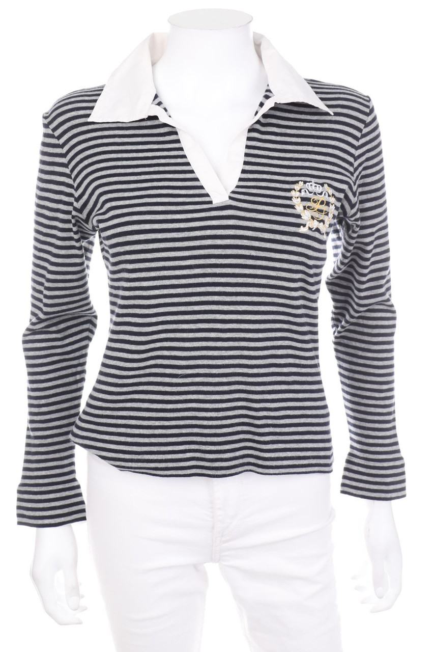 PAUL & SHARK - longsleeve polo shirt with Logo-Stitching - L