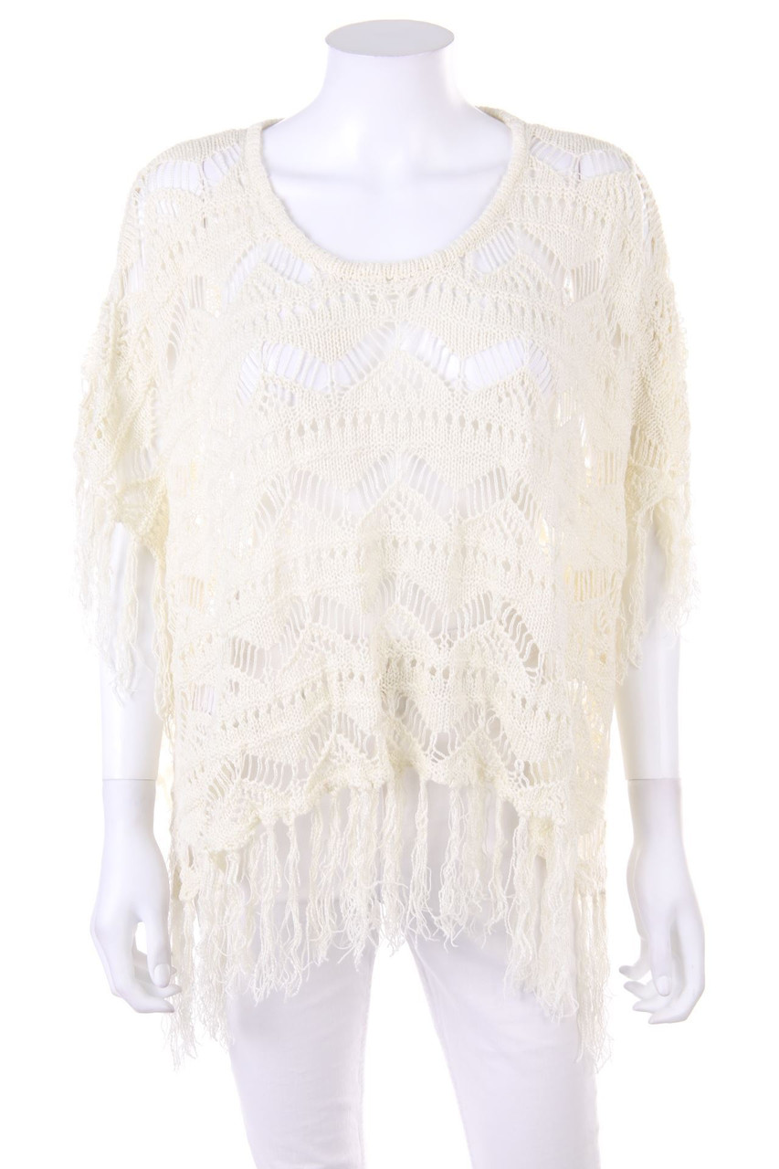 TALLY WEiJL - Pullover, Open Knit with Tassels - S