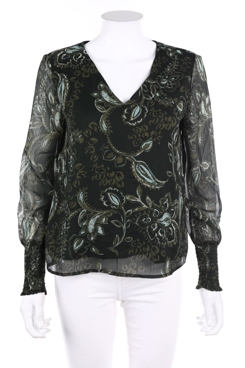 ONLY - Print-Bluse mit Keyhole - S