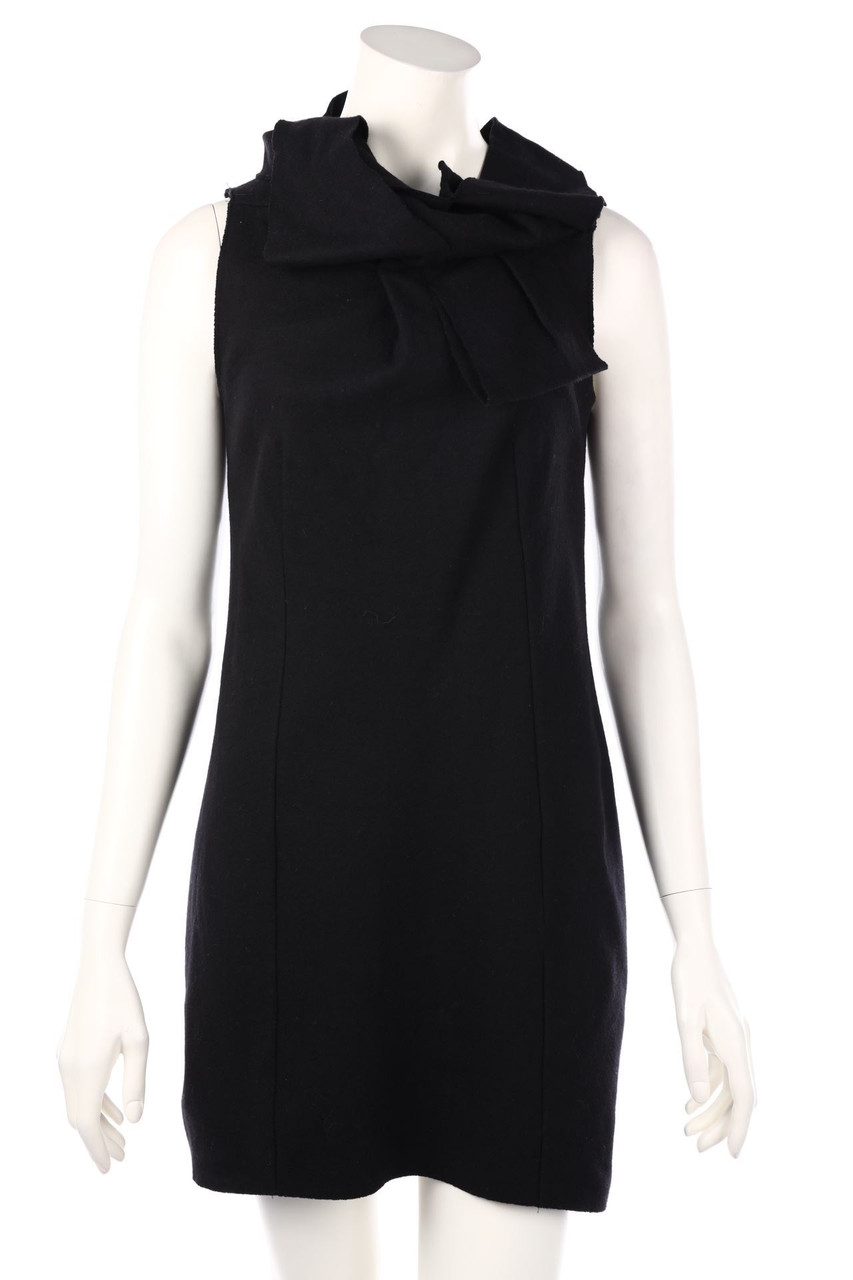 COS - Kleid mit Drapierung aus Woll-Mix - S