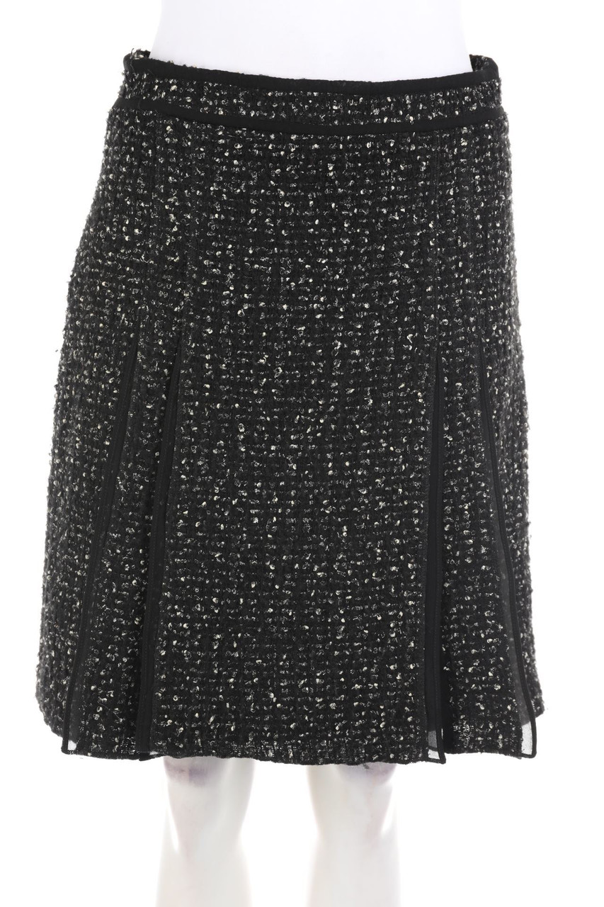 GERARD DAREL - Bouclé-Godet-Skirt with Silk Details - D 40