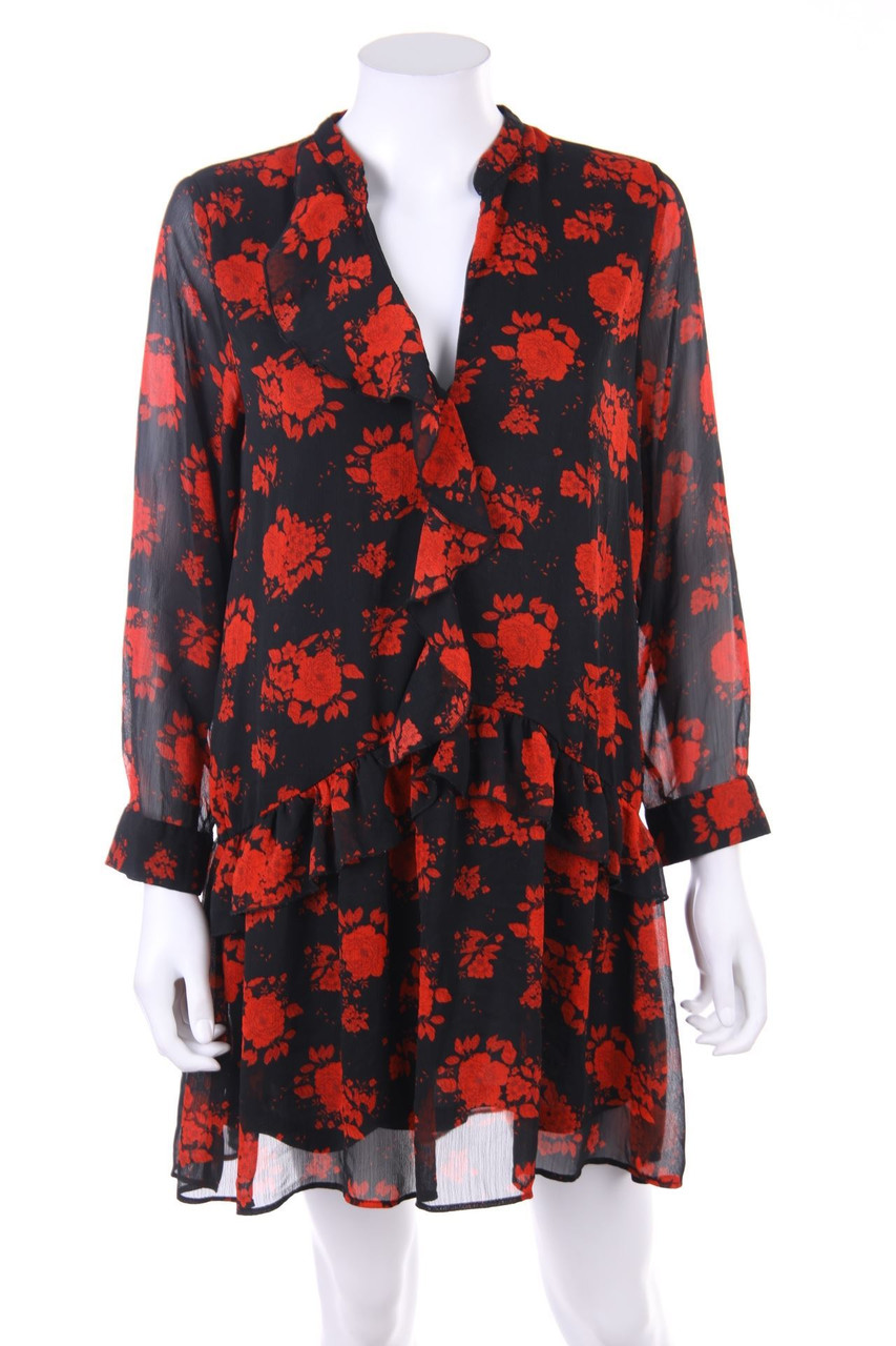 ZARA - Dress with Flower Print - L