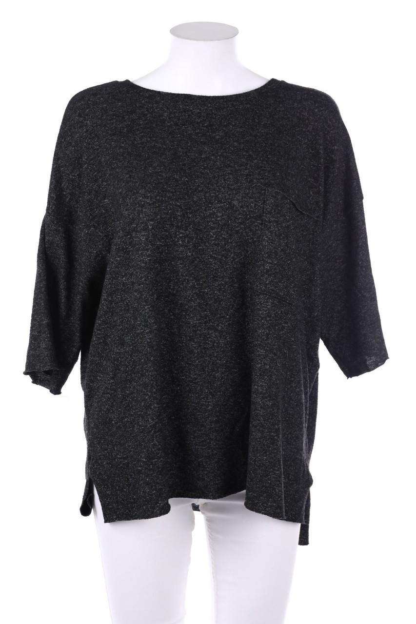 ZARA TRF - Oversize-3/4-Arm-Shirt mit Schlitz - M