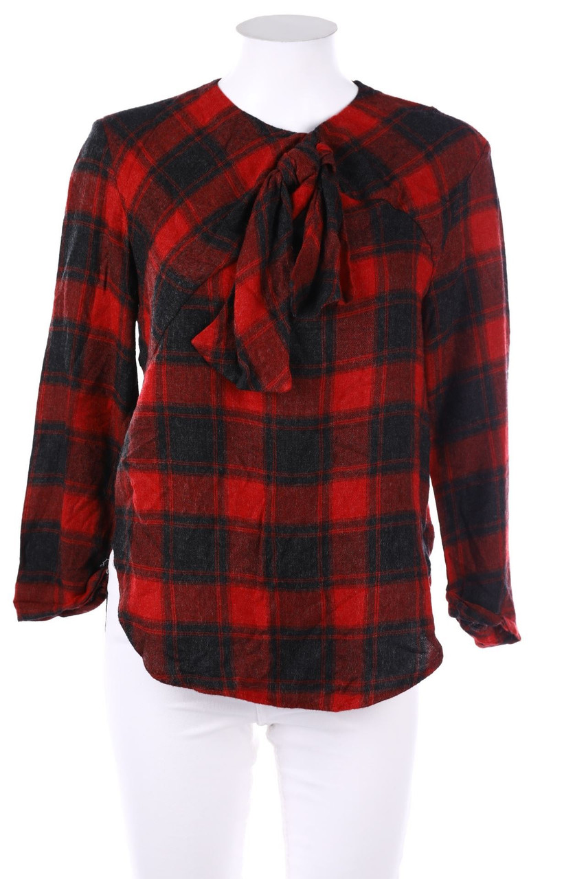 ZARA WOMAN - Longsleeve-Shirt mit Schleife - XS