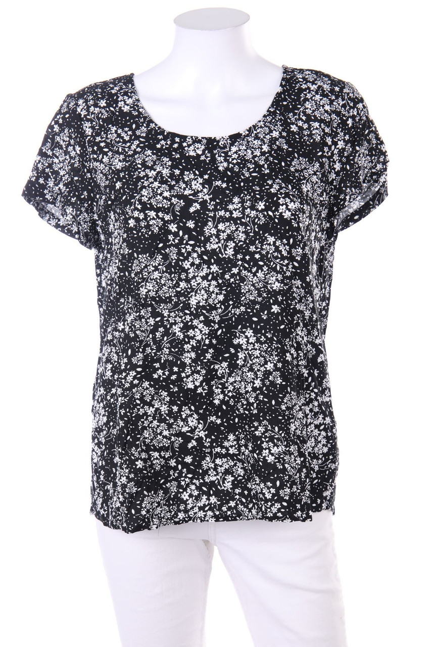 ONLY - Kurzarm-Bluse mit Blumen-Print - D 34