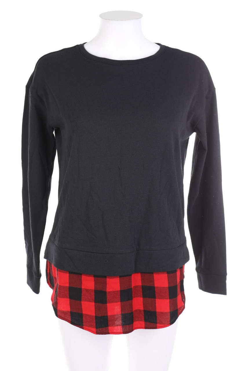 ESPRIT de corp - Sweatshirt im Layer Look mit Karo-Muster - XS