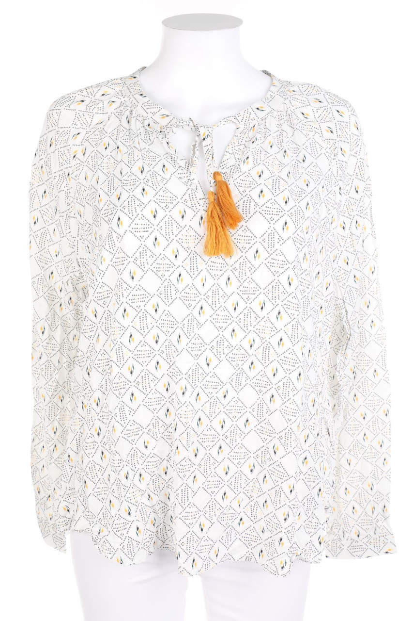 BROADWAY - Print-Tunika-Bluse mit Quasten - S