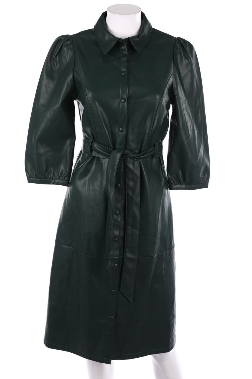 VERO MODA - Faux Leather-Blusenkleid mit Gürtel - S