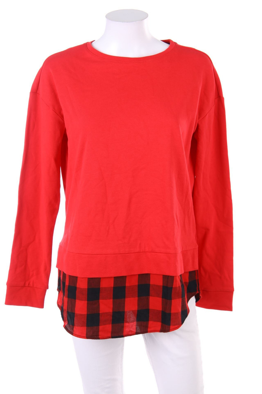 ESPRIT de corp - Sweatshirt im Layer Look mit Karo-Muster - S