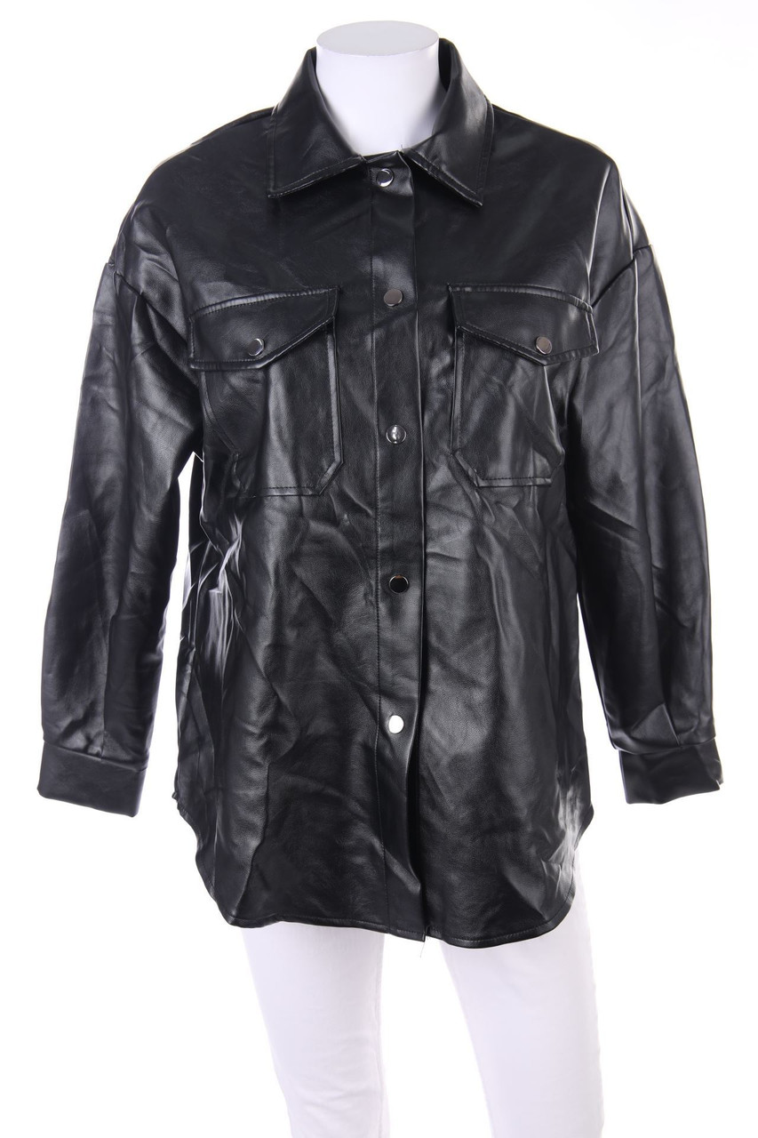 SHEIN - Shacket-Jacke aus Kunstleder - XS