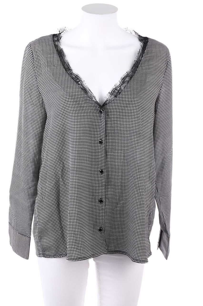 Pimkie - Muster-Bluse mit Spitze - L