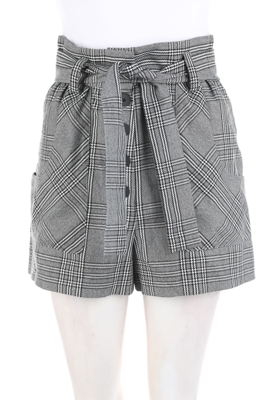 maje - High Waist-Shorts, Checked - D 34