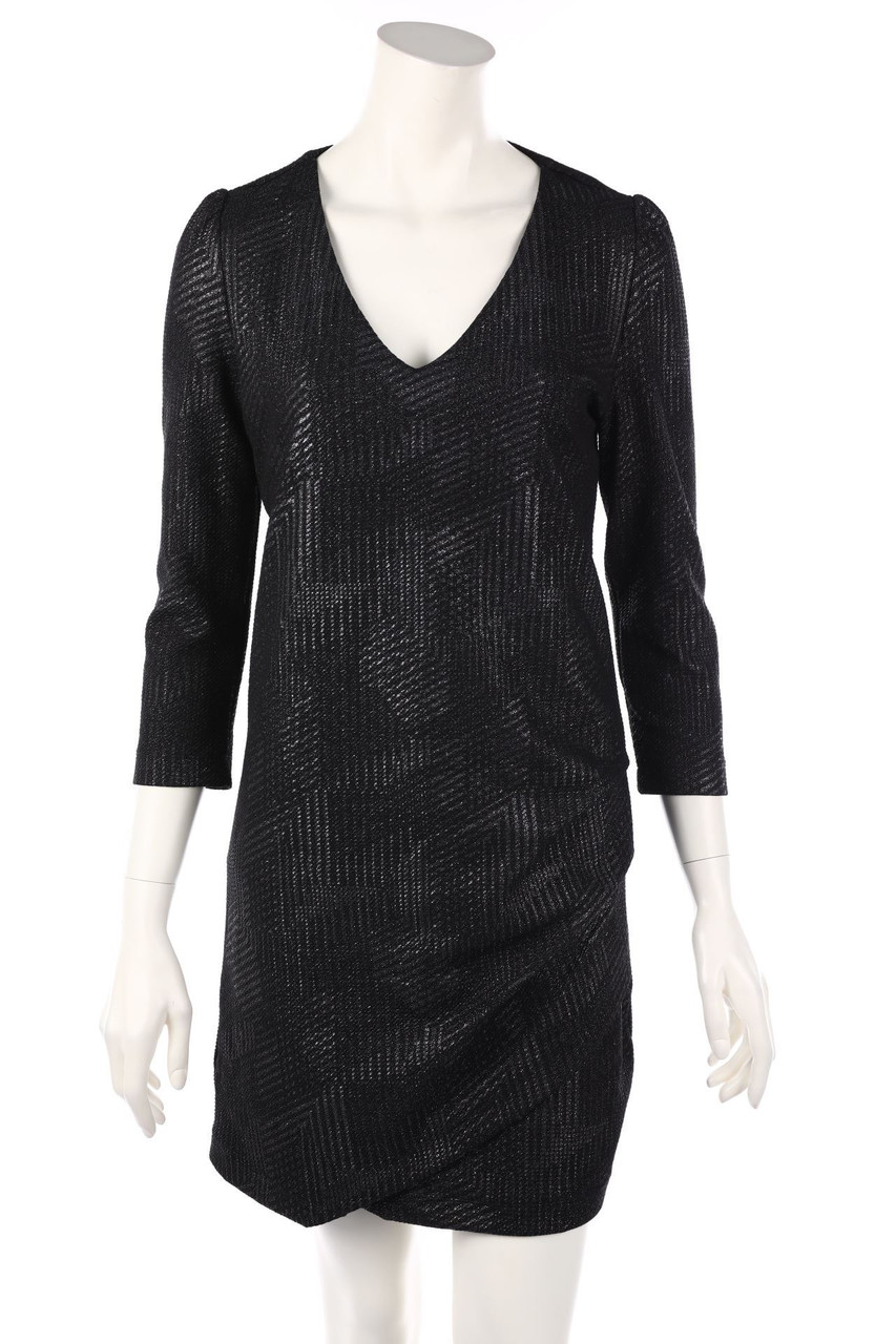 IKKS WOMEN - Glitter-Stretch-Dress with Draping - D 38