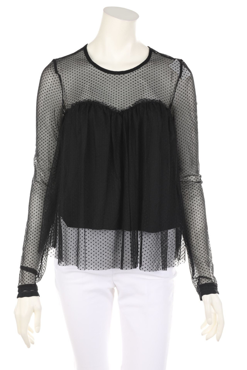 GUESS - Mesh-Blouse with Small Dots - D 36