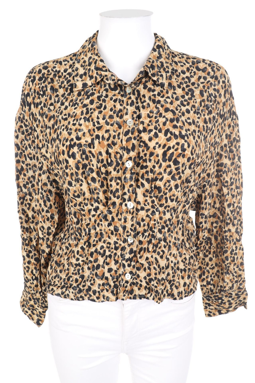 ZARA TRF - Bluse mit Animal-Print - M