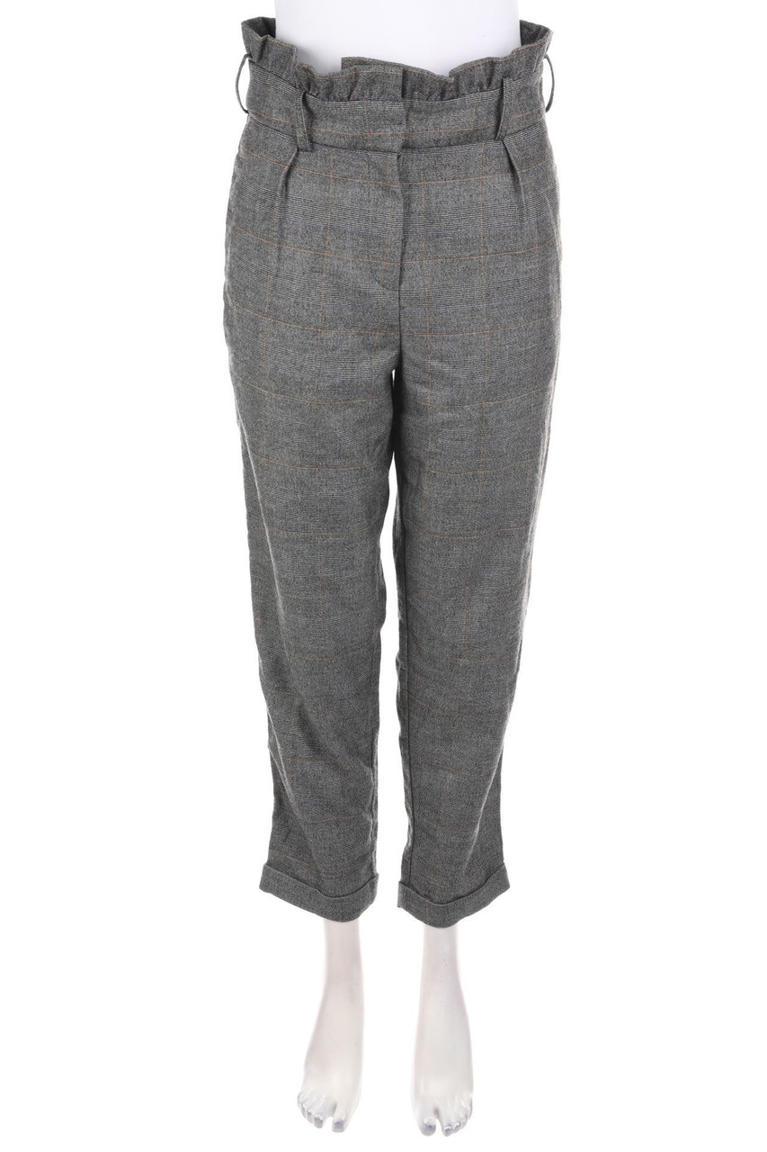 SAVAGE HONEY - Paperbag Pants, Checked - S