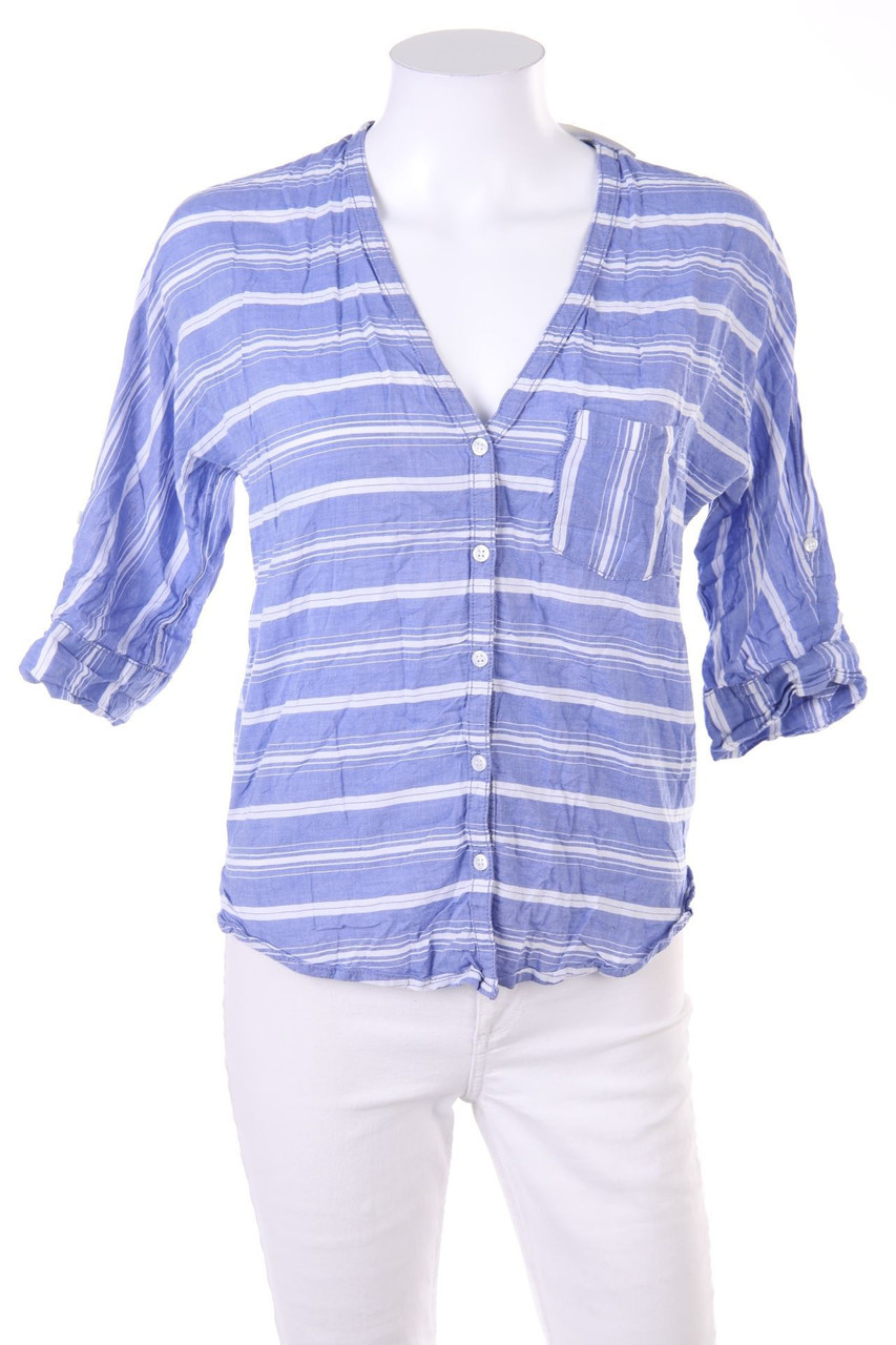 H&M LOGG - Streifen-Bluse mit 3/4-Ärmel - D 34