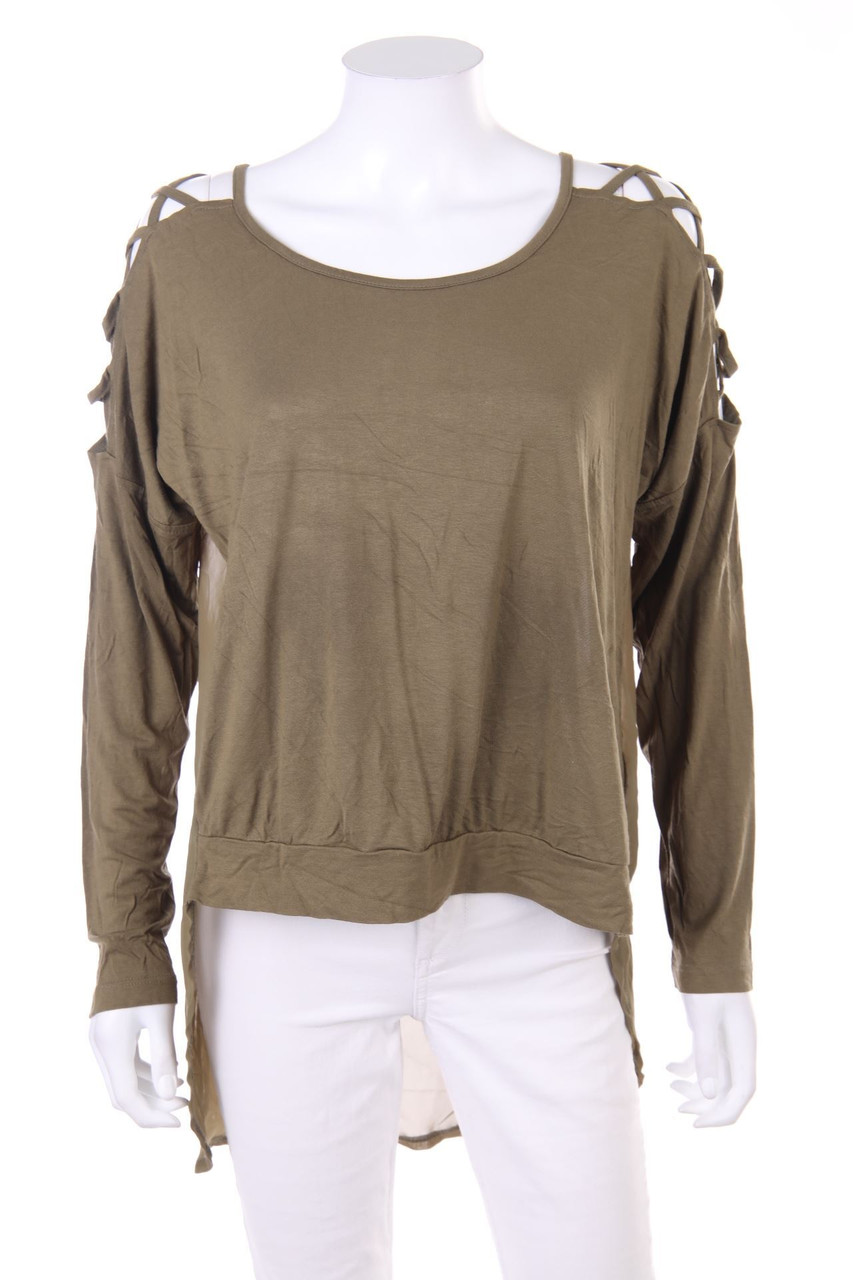 RAINBOW - Vokuhila-Blouse with Cut-outs - D 40-42