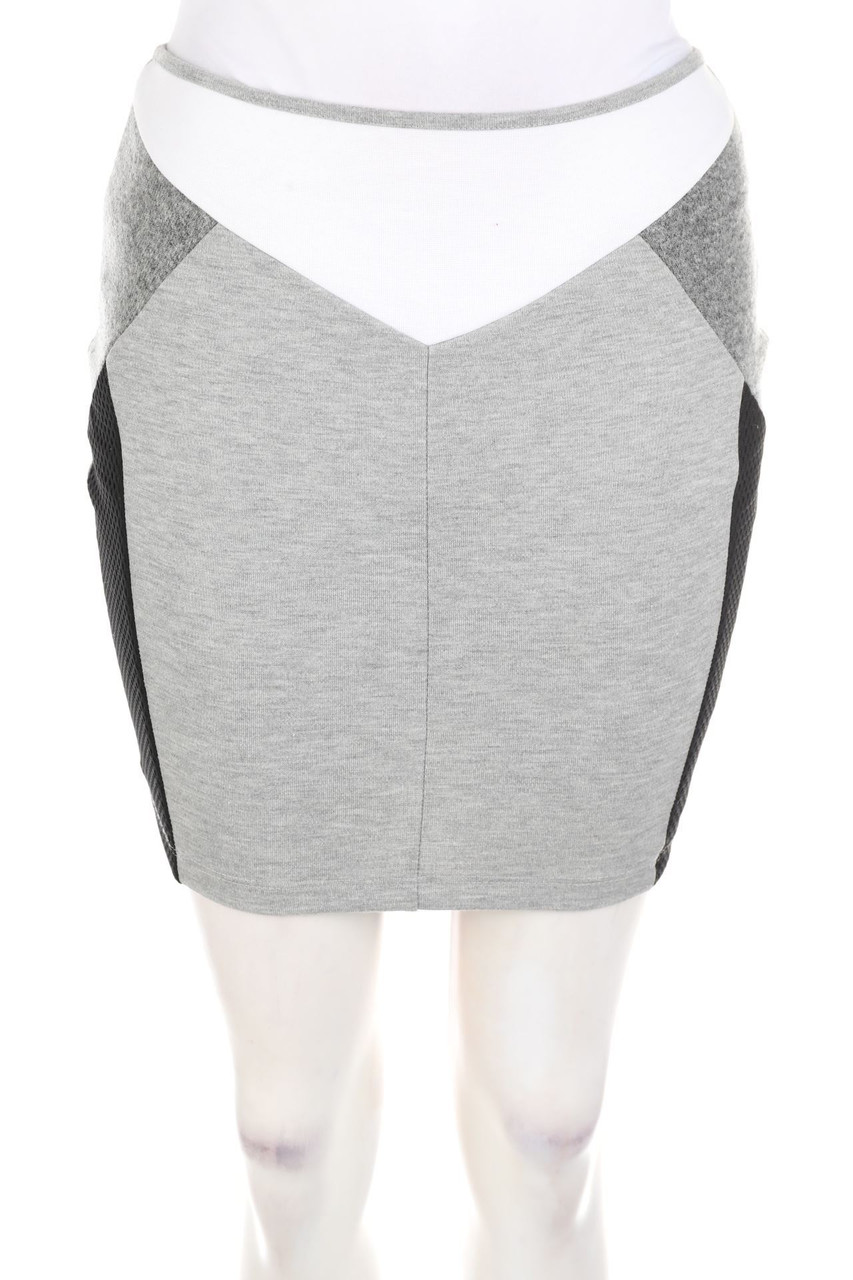 pieces - Minirock mit Mesh-Einsatz - XS