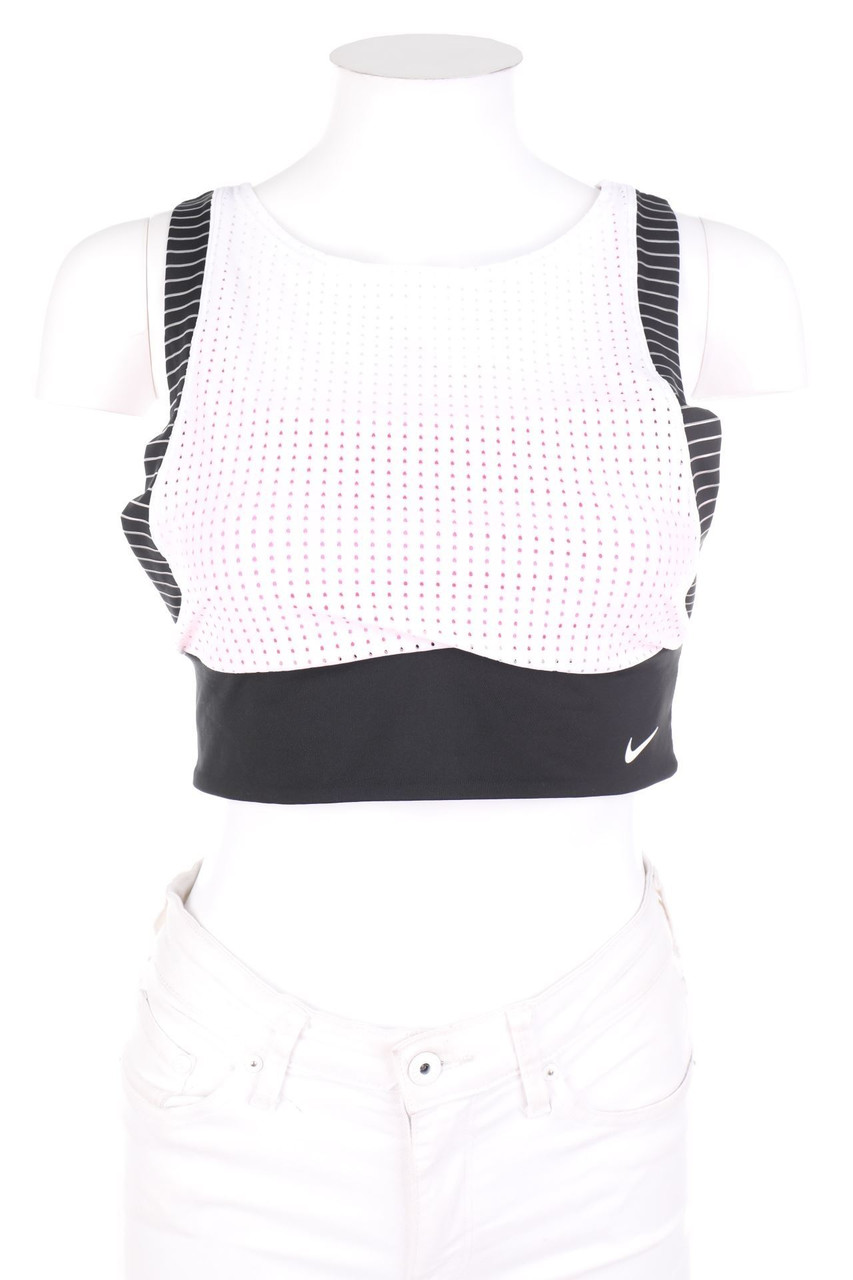 NIKE - Bustier Top with Logo-Print - M