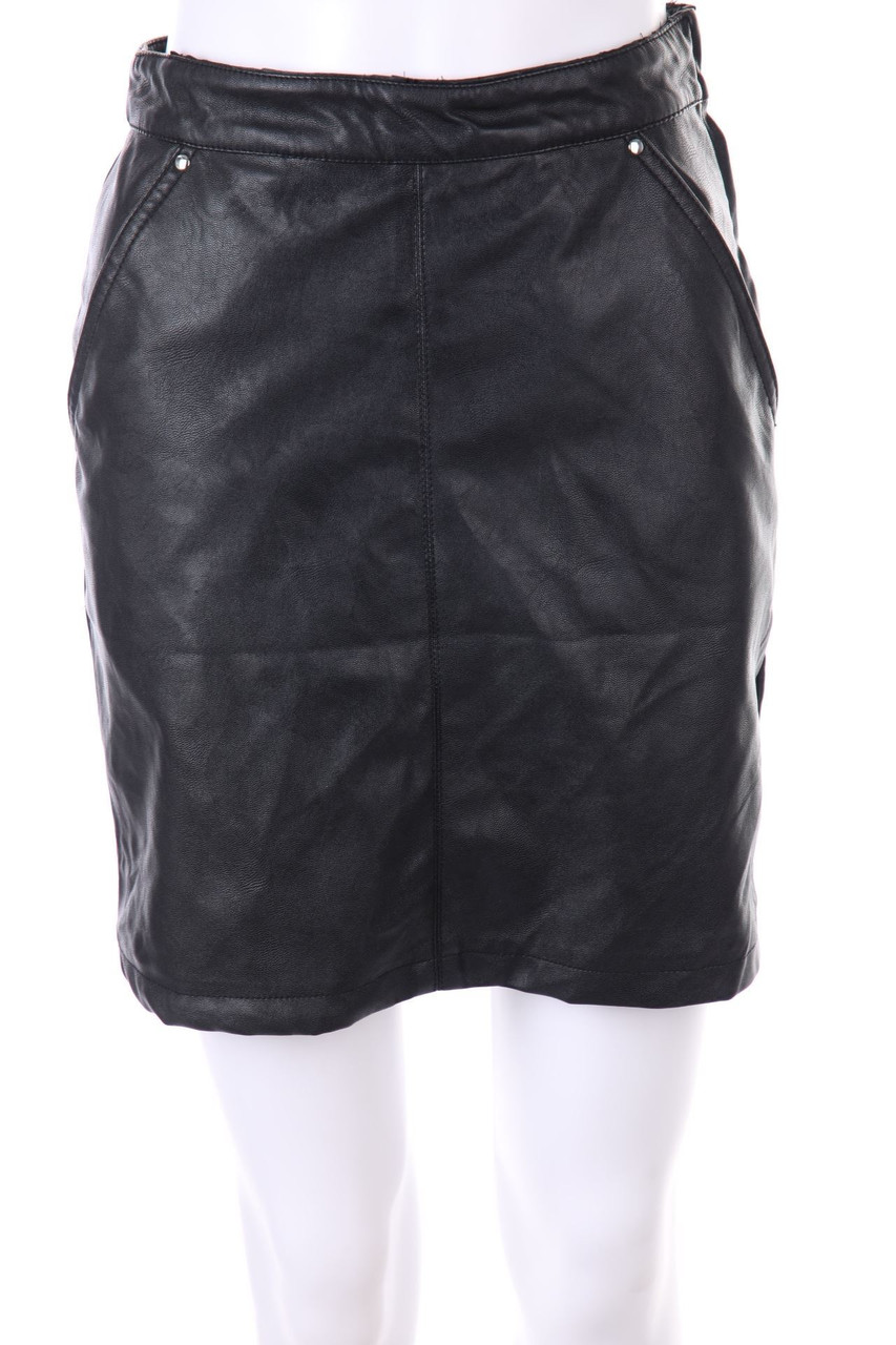 H&M DIVIDED - Faux Leather-Mini-Rock mit Reißverschluss - D 34