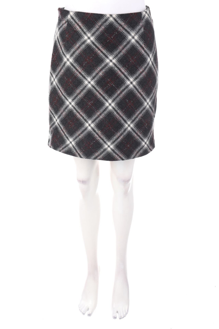 ESPRIT - Karo-Minirock mit Wolle - D 38