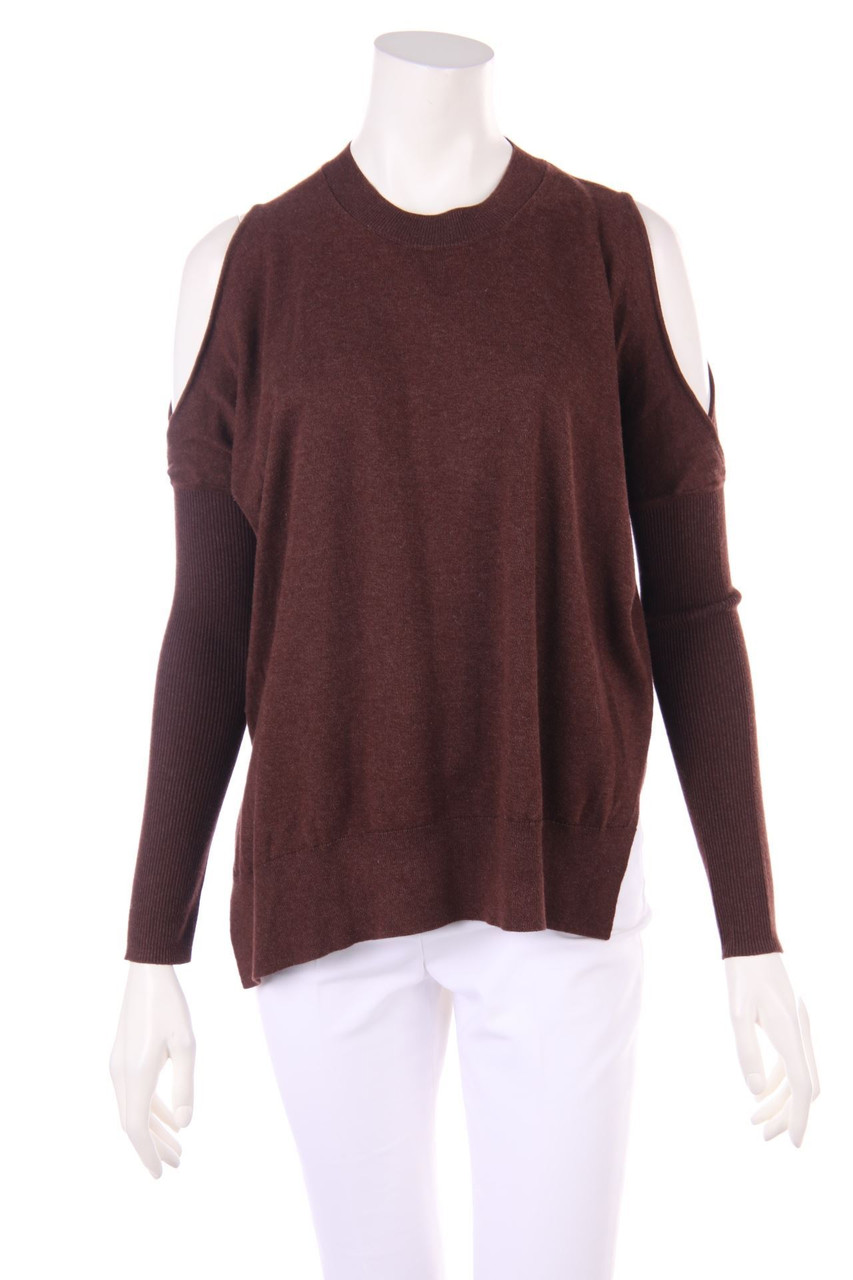 ALLSAINTS - Cold-Shoulder-crewneck pullover, Cotton-blend - S