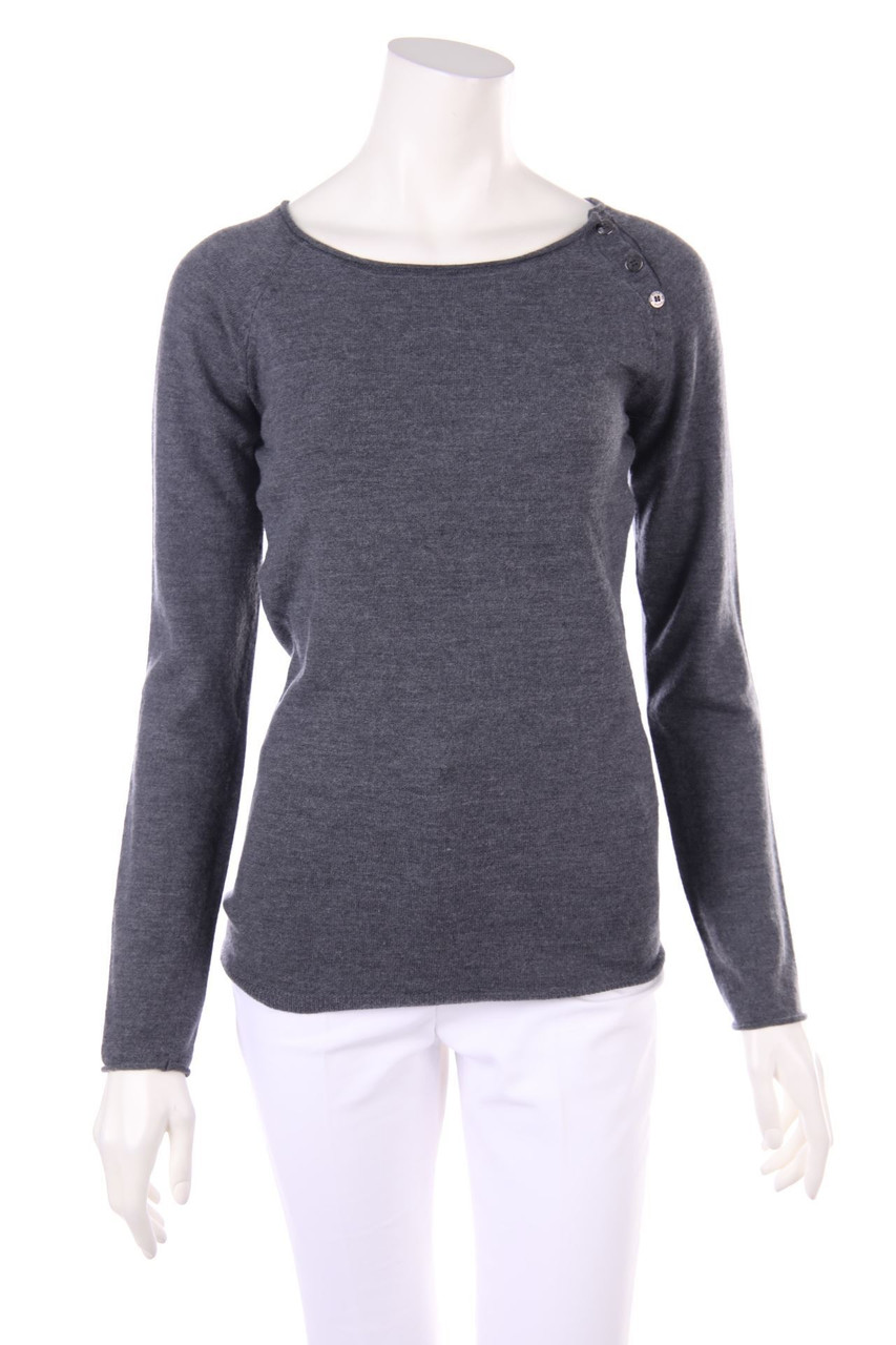 DUNE BY DUNE - crewneck pullover with Open Knit Details - D 36