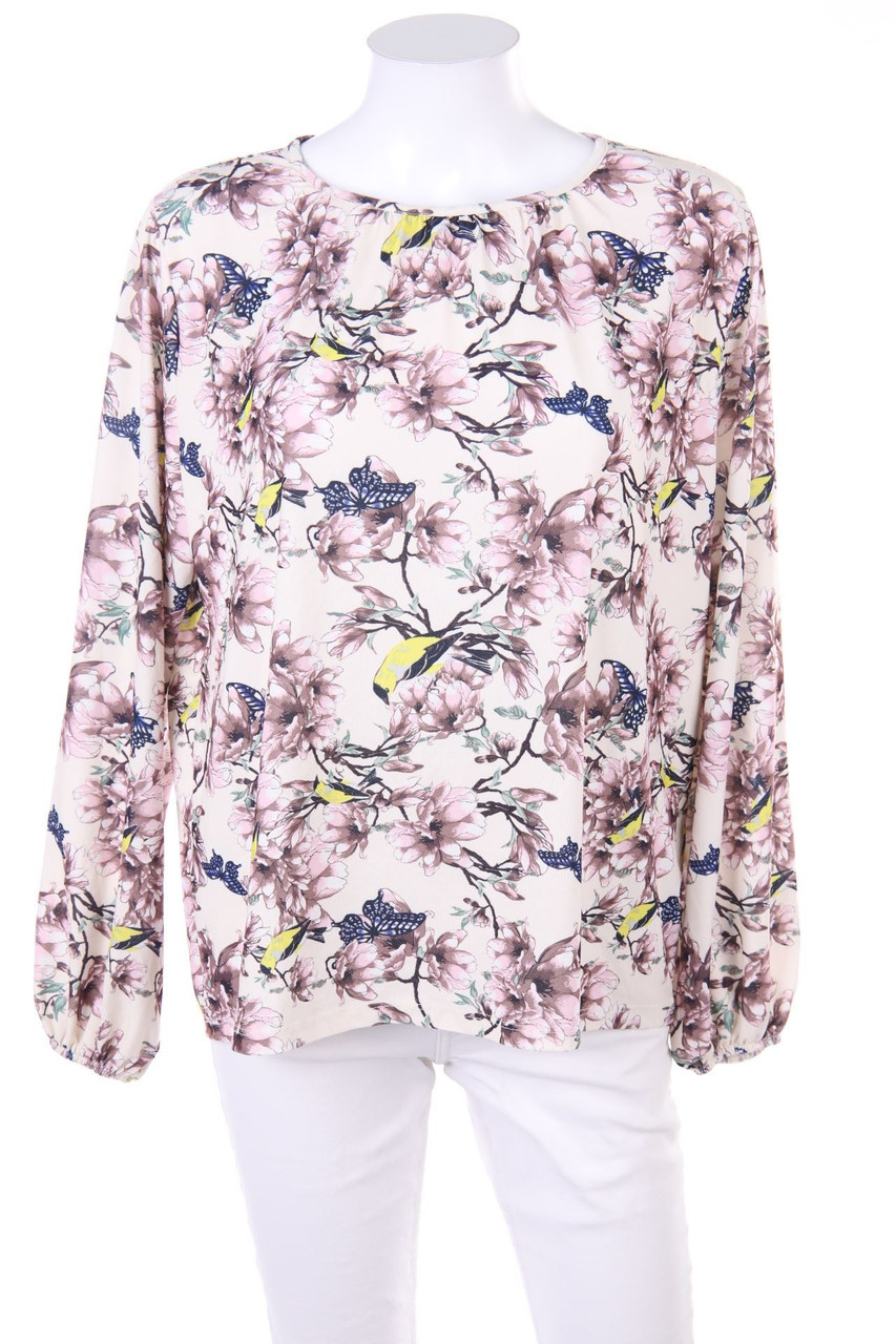 H&M - Oversize-Bluse aus Jersey mit Blumen-Print - M