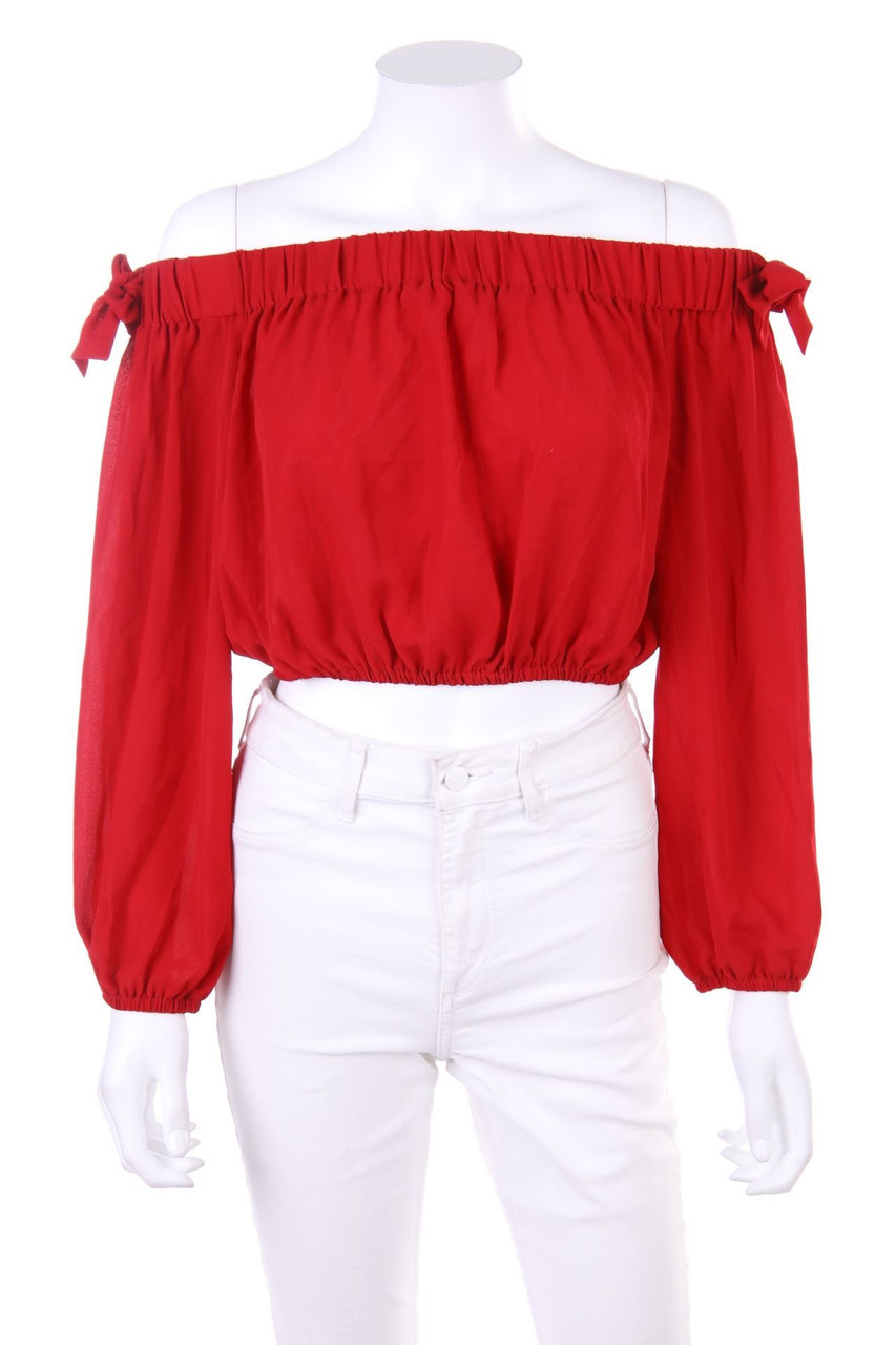 TALLY WEiJL - Cropped-Off-the-shoulder blouse - S