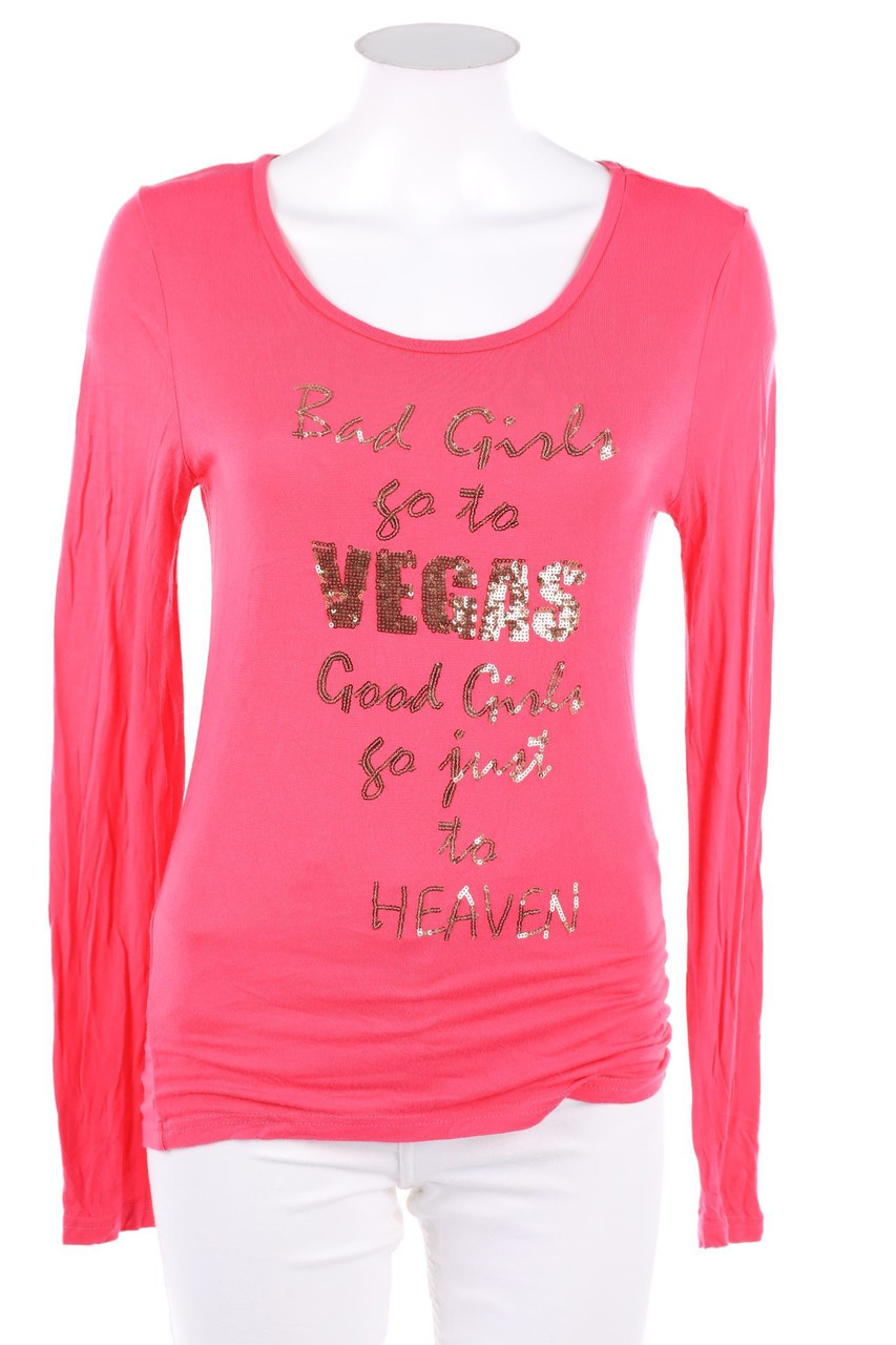 YES OR NO - Longsleeve-Shirt mit Pailletten - L