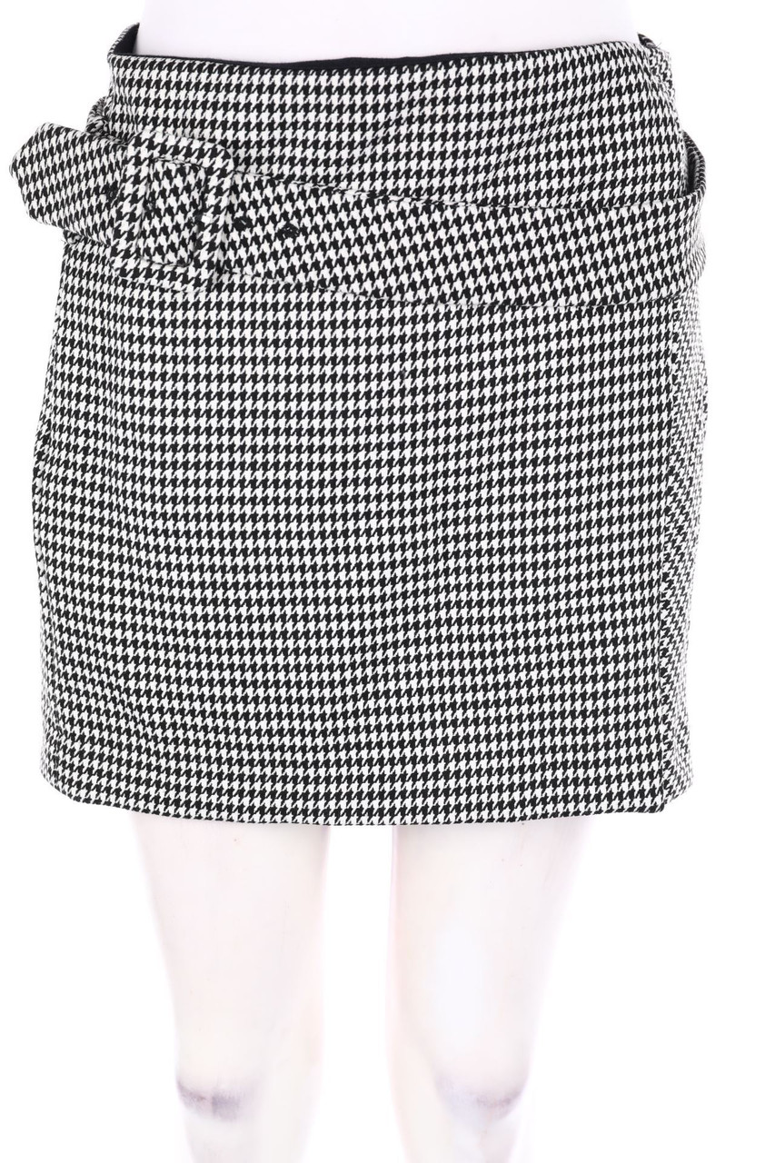 MANGO - Minirock mit Hahnentritt-Muster - S