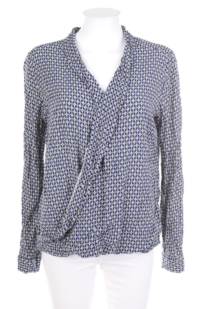 RESERVED - Blouse with Wrap-Effect with Pattern - D 40
