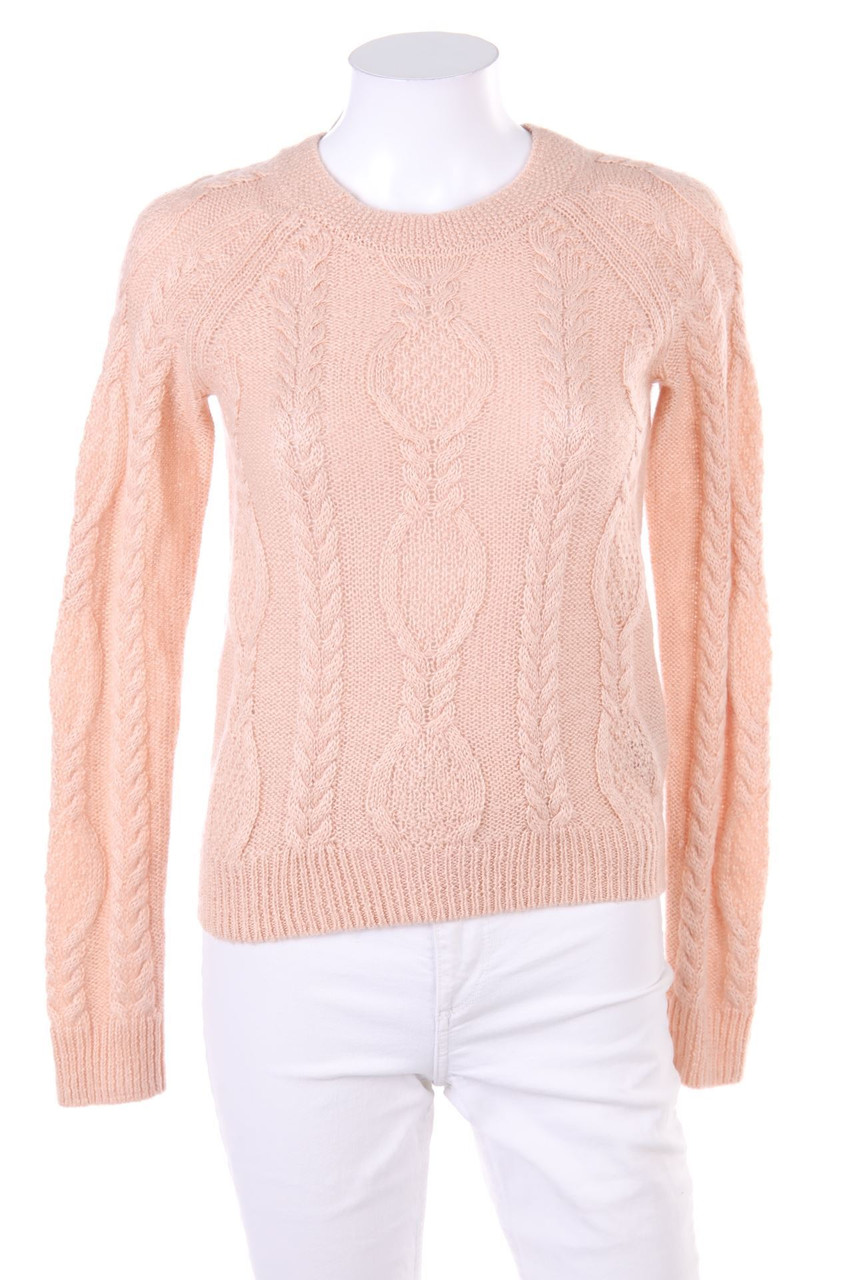 H&M - Strick-Pullover mit Mohair mit Zopf-Muster - XS