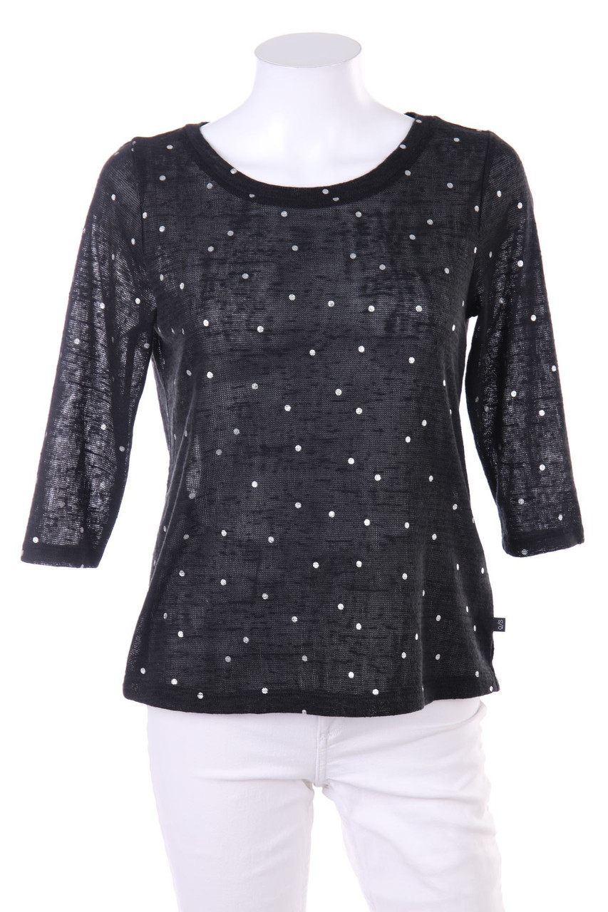 Q/S designed by s.Oliver - 3/4-Sleeve Shirt with Metallic Effect with Dots - S